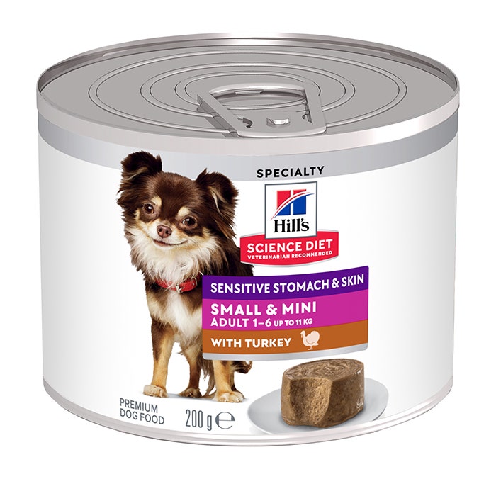 Hills Science Diet Canine Sensitive Skin & Stomach Small & Mini Mousse Turkey 200g x 12