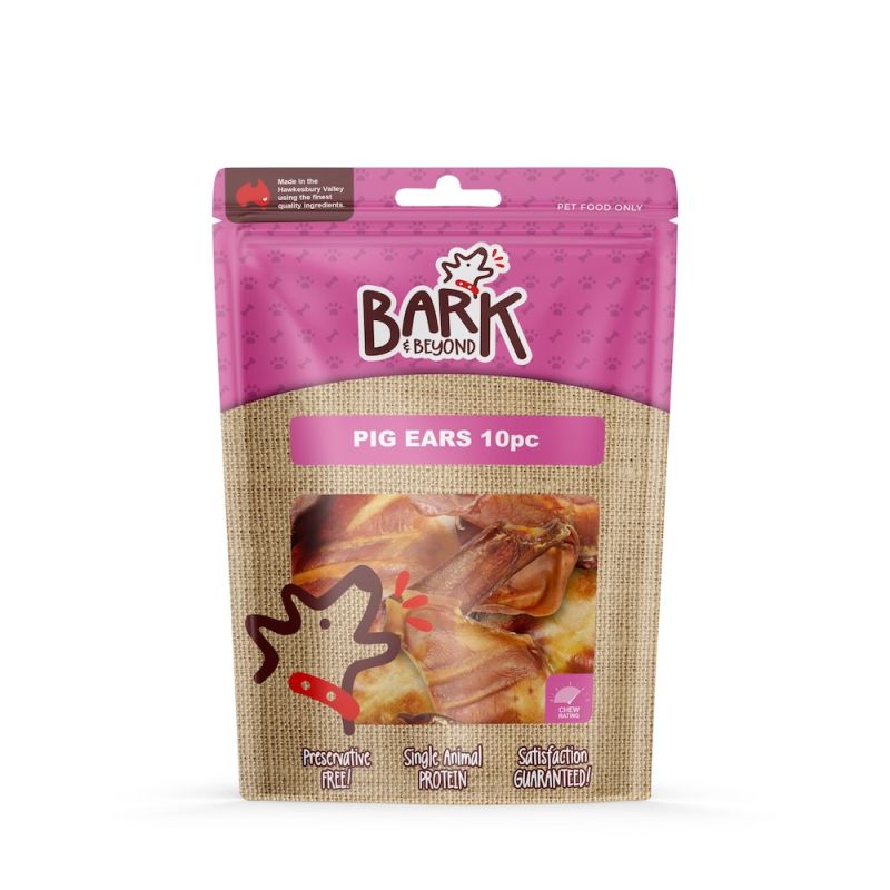 BARK & BEYOND Pig Ears Australian 10pc