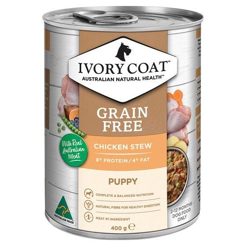 IVORY COAT DOG Grain Free Puppy Chicken Stew 400g (12)
