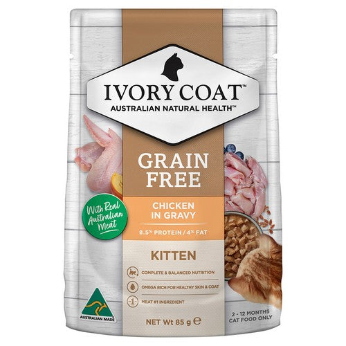 IVORY COAT Kitten Wet Chicken 85g (12)