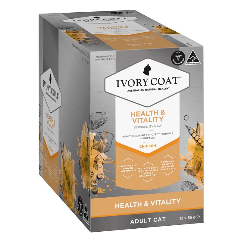 IVORY COAT Cat RAW HEALTH & VITALITY Chicken 85g (12)