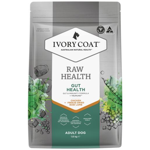 IVORY COAT Dog RAW HEALTH Gut Health Chicken + Freeze Dried Lamb 1.8kg