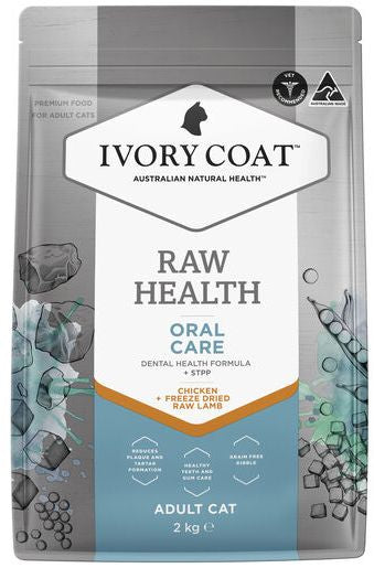 IVORY COAT Cat RAW HEALTH Oral Care Chicken + Freeze Dried Lamb 2kg
