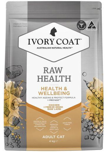 IVORY COAT Cat RAW HEALTH Health & Vitality Chicken + Freeze Dried Lamb 4kg