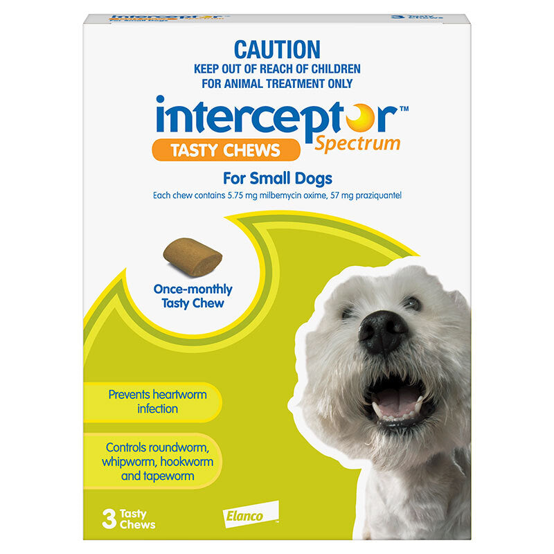 Interceptor Small Dog 3pk