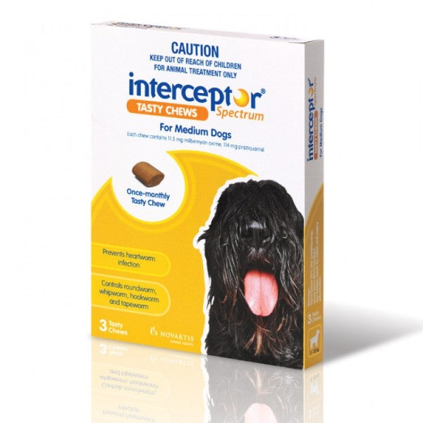 Interceptor Medium Dog 3pk