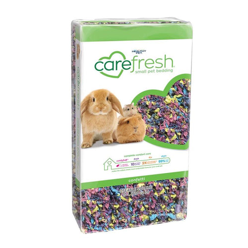 Carefresh Complete Confetti 10L pet bedding in colorful shredded paper, ideal for small animals and pets.