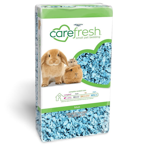 Carefresh Complete Blue 23L pet bedding with soft, absorbent, natural materials for small animals like hamsters and guinea pigs.