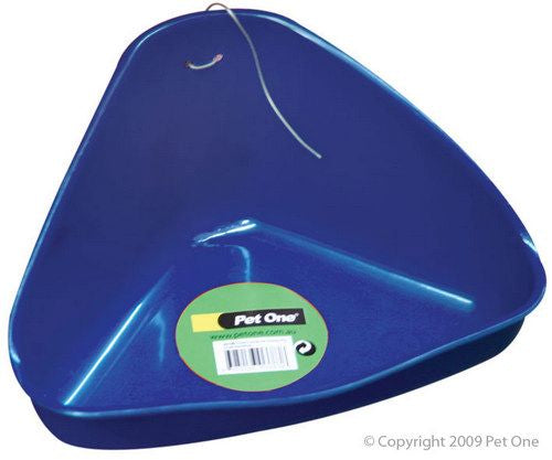 PET ONE Corner Toilet For Guinea Pig Large 36x22cm Red Blue