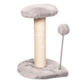 PET ONE Scratching Tree Post With Platform & Spring Ball 20x20x29cm LIGHT GREY
