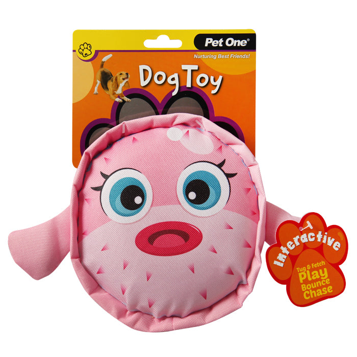 PET ONE Dog Toy Globefish With Big Squeaker 27 x 18cm