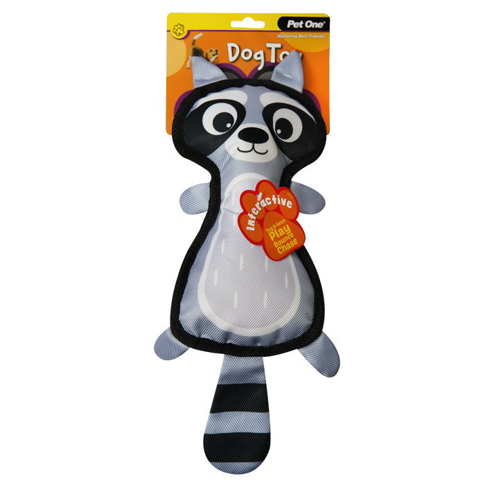 PET ONE Dog Toy Raccoon With Squeaker 42cm