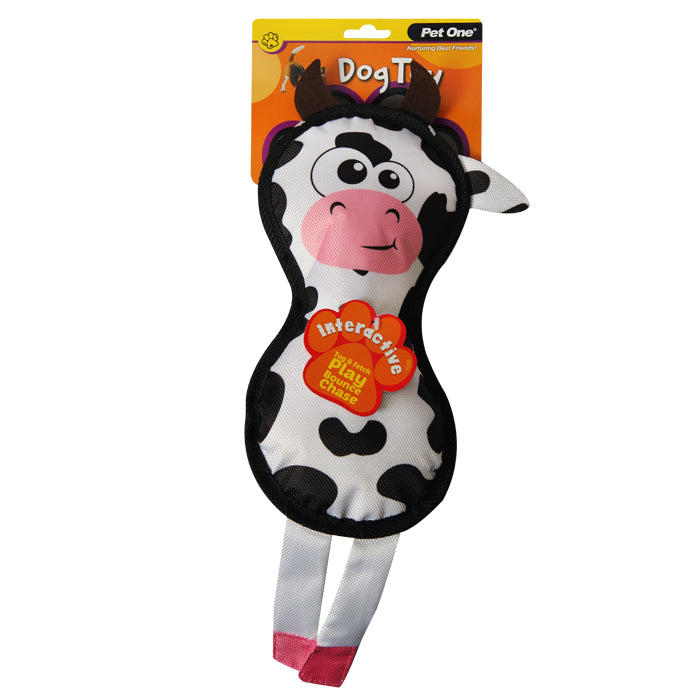 PET ONE Dog Toy Cow With Squeaker 42cm