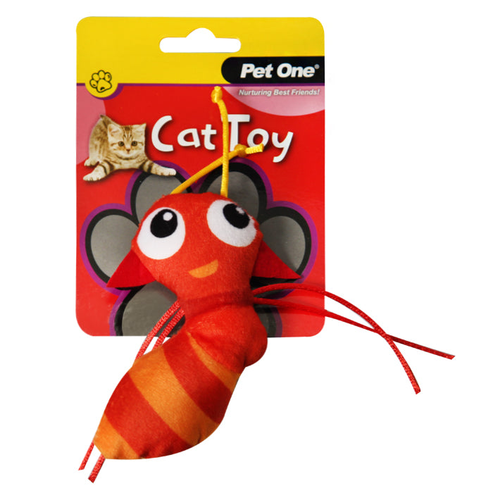 PET ONE Cat Toy Red Ant With String 10.5cm