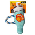 PET ONE Dog Plush Blue Bottle With Straw 15 x 28cm