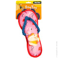 PET ONE Dog Toy Interactive Squeaky Flamingo Thong with Rope 28cm