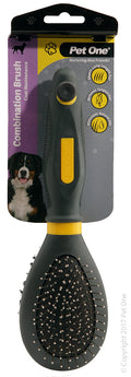 PET ONE Grooming Brush Combination Bristle Pin Large