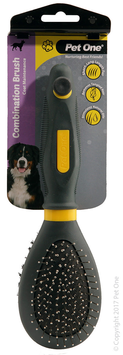 PET ONE Grooming Brush Combination Bristle Pin Large
