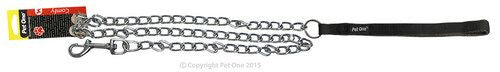 PET ONE Leash Chain Padded 120cm 2.5mm Black
