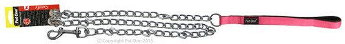 PET ONE Leash Chain Padded 120cm 2.5mm Pink