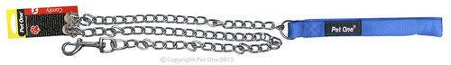PET ONE Leash Chain Padded 120cm 3.5mm Blue