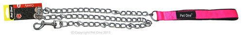 PET ONE Leash Chain Padded 120cm 3.5mm Pink