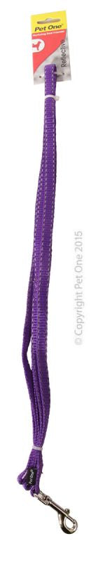 PET ONE Leash Nylon Refl 180cm 10mm Purple