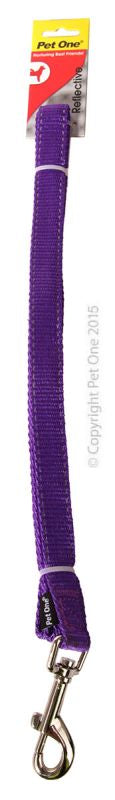 PET ONE Leash Nylon Refl 150cm 15mm Purple