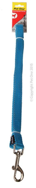 PET ONE Leash Nylon Refl 150cm 20mm Aqua