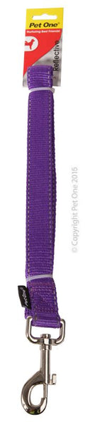PET ONE Leash Nylon Refl 120cm 25mm Purple