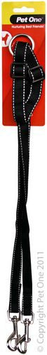 PET ONE Leash Coupler Adj 45 To 65cm 20mm Black