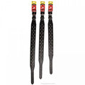 PET ONE Collar Leather Three Row Studded 50cm Black