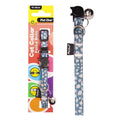 PET ONE Cat Collar Nylon 18-28cm 10mm POLKA DOTS LIGHT BLUE