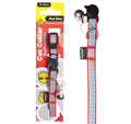 PET ONE Cat Collar Nylon 18-28cm 10mm REFLECTIVE RED