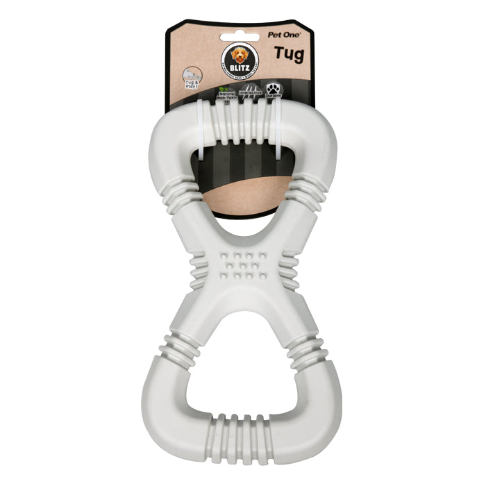 PET ONE BLITZ Rubber Tug Grey LARGE
