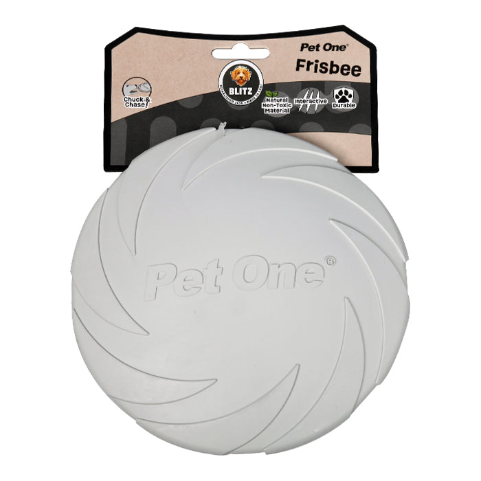 PET ONE BLITZ Rubber Frisbee Grey