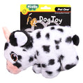 PET ONE Dog Toy Plush Squeaky Spotted Cow 20cm