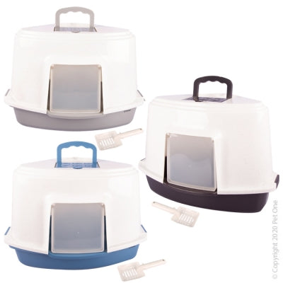 PET ONE Cozy Cat Corner Litter Box