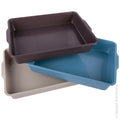 PET ONE Litter Tray Rectangle M 44x31x7cm 3 clr mix Blue Green Burgandy