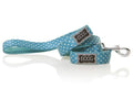 DOOG Snoopy Lead small - blue & white polkadot (120cm)