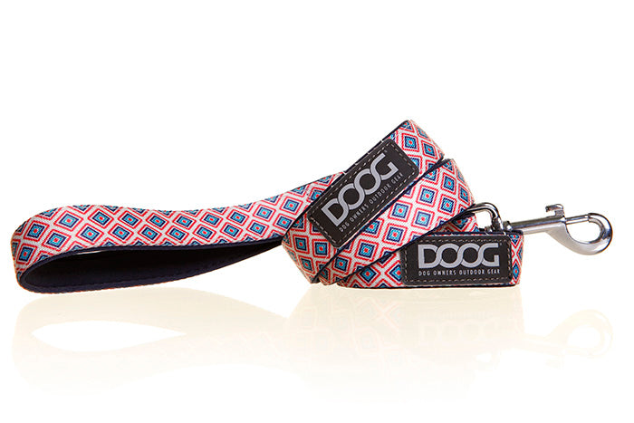 DOOG Gromit lead small - navy blue with red chevron (120cm)