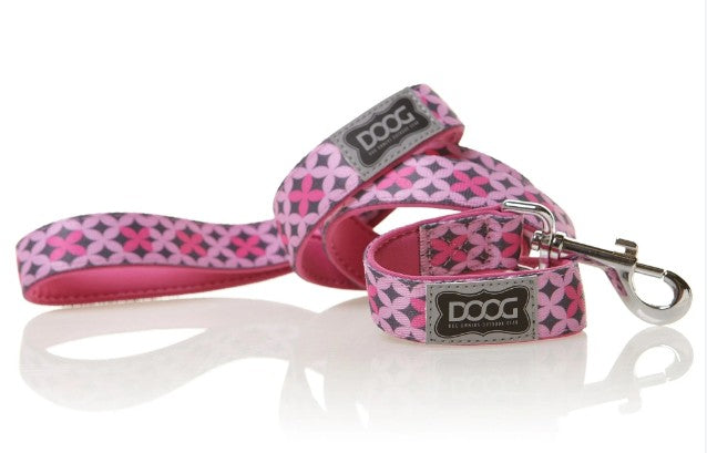 DOOG Toto Lead - pink & grey (130cm)