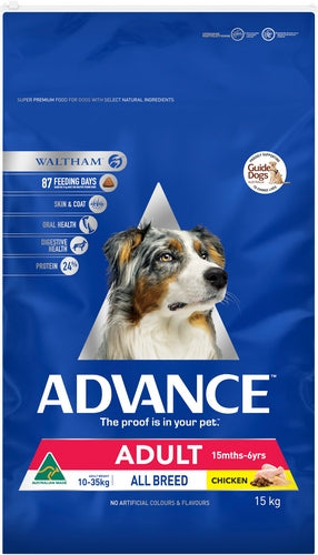 ADVANCE DOG Adult Medium Breed CHICKEN with Rice 15kg