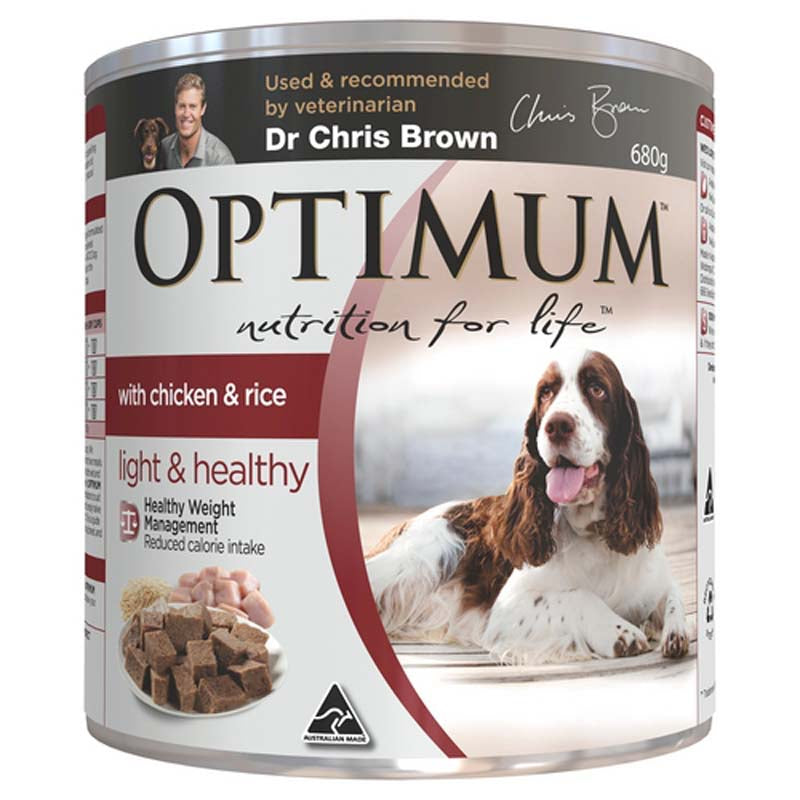 OPTIMUM DOG Light & Healthy - Chicken & Rice 680g (12) (10046012)