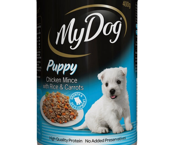 MY DOG Puppy Mince Chicken - Rice & Carrot 400g (24)**