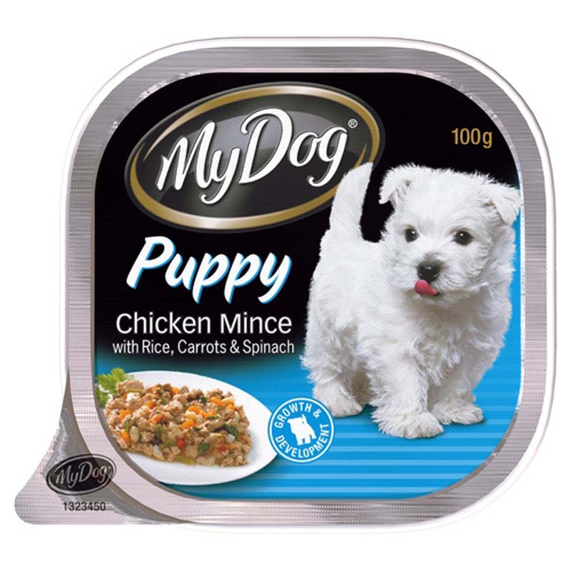 MY DOG Puppy Mince Chicken - Rice/Carrot/Spinach 100g (12)