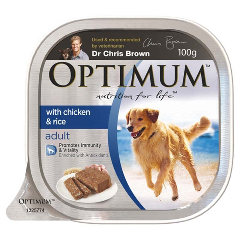OPTIMUM DOG Chicken/Rice & Vegetables 100g (12)