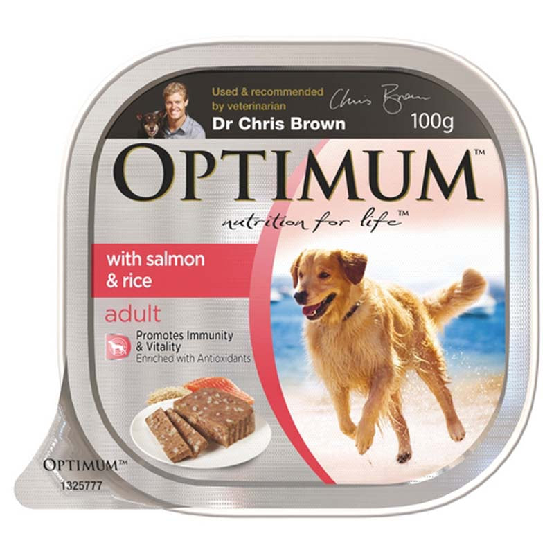 OPTIMUM DOG Salmon/Rice & Vegetables 100g (12)