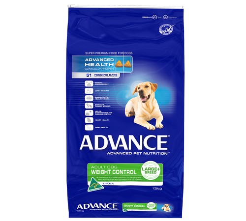 ADVANCE DOG Adult Healthy Weight LARGE BREED CHICKEN with Rice 13kg