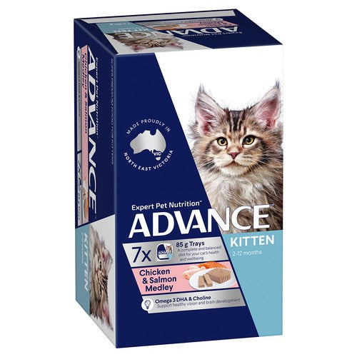 ADVANCE CAT Kitten Chicken and Salmon Medley 85g (7)